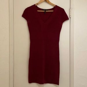 BCBGMaxAzria ribbed sweater mini dress